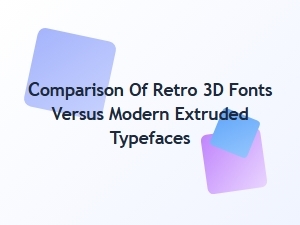 Retro 3d Versus Modern Extruded Typefaces for Packaging